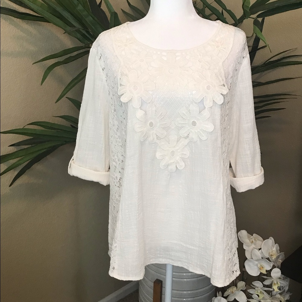 Multiples Embroidered 100% Cotton Tunic-Top - XL - Picture 11 of 17
